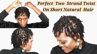 How To Do Two Strand Twists On Short Natural Hair For Beginners  Glow With Solange [upl. by Sherard497]