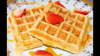 HOW TO MAKE HOMEMADE WAFFLES  HOMEMADE WAFFLES RECIPE  WAFFLES RECIPE  ZEELICIOUS FOODS [upl. by Aihsened]