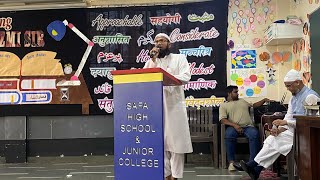 Moulana Usaid Speech Safa High School amp JrCollege Farewell Of Kazmi Sir [upl. by Aleen864]