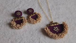 How to make fabric Jwellery at home💜😍 [upl. by Leind]