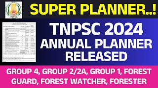 SUPER PLANNER  TNPSC 2024 ANNUAL PLANNER RELEASED  HAPPY NEWS FOR TNPSC ASPIRANTS [upl. by Hadleigh]