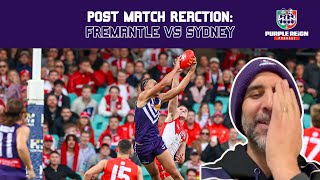 REACTION Fremantle Dockers Vs Sydney Swans [upl. by Ialokin]