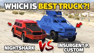 GTA 5 ONLINE  NIGHTSHARK VS INSURGENT PICKUP CUSTOM WHICH IS BEST ARMORED TRUCK [upl. by Thekla593]