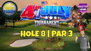 Master QR Hole 8  Par 3 HIO  4th of July Tournament Golf Clash Guide [upl. by Nissie]