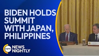 Biden Holds Summit with Japan Philippines to Discuss China’s Military  EWTN News Nightly [upl. by Aurora]