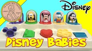 Mattel Disney Babies Poppin Pals Toy  Mickey Mouse Pluto Minnie Donald Duck Goofy [upl. by Brier]