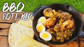 Surinaamse Roti kip met een BBQtwist Dutch Oven recept 🍗🔥  Kolenboertje [upl. by Olodort892]