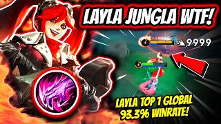 ¡LAYLA JUNGLA CON UN TEAM TROLL 3 TIRADORES LAYLA TOP 1 GLOBAL 933 WINRATE  MOBILE LEGENDS [upl. by Ecital]