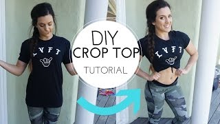 DIY CROP TOP TUTORIAL  Live Fit Apparel HAUL amp Outfit GIVEAWAY [upl. by Meece]