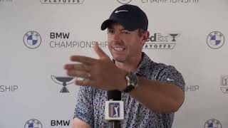 Rory McIlroy Thursday Flash Interview 2023 BMW Championship © PGA Tour [upl. by Alegnasor638]