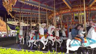 Peter Pan and Wendy race on the Carrousel  Disneyland [upl. by Yemar]