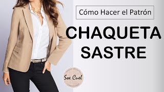 Cómo Trazar una Chaqueta Sastre para Mujer  Explicado Paso a Paso [upl. by Merilee78]