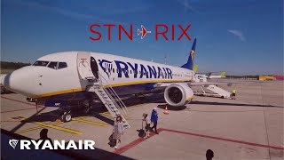 TRIP REPORT Ryanair Boeing 737 MAX 8  200  London Stansted  Riga [upl. by Gnilrits]