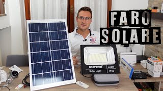 Illumina gratis il giardino Recensione faro solare led da esterno 400W con pannello solare Amazon [upl. by Florinda]