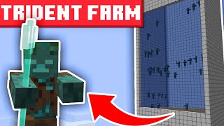 Minecraft Trident Farm 121  BEST DESIGN [upl. by Notaek]