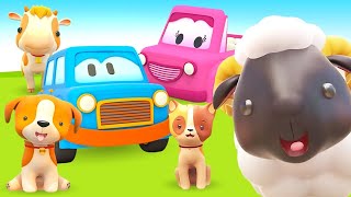 Learn animals for kids Learn farm animals’ names amp baby cartoons [upl. by Dulciana]