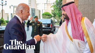 Joe Biden fist bumps Mohammed bin Salman during visit to Saudi Arabia [upl. by Nylyahs]