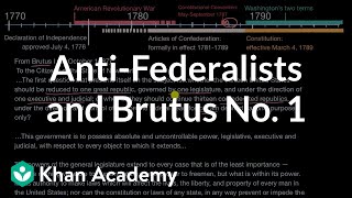 AntiFederalists and Brutus No 1  US government and civics  Khan Academy [upl. by Wallach]