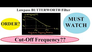 Order and Cutoff Frequency of Lowpass Butterworth Filter [upl. by Litman]