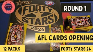 Round 1 2024 Footy Card Opening 12 Packs 2024 Select AFL Footy Stars [upl. by Yortal]