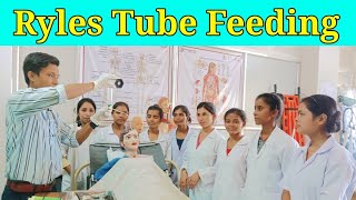 Nasogastric Tube Feeding  Ryles Tube Feeding Procedure  Clinical Demonstration  Health Sector [upl. by Adnilab]