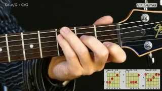 Gitarrenakkorde CdurG  CG chord [upl. by Ernestine]