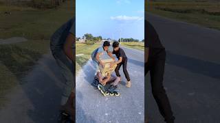 Skating Unexpected prank😁🤯 public reactionskatersskateboardinline skatingshortsyoutube shorts [upl. by Einnim]