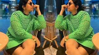 Singer Abhaya Hiranmayi New In Green Outfits [upl. by Eldora]