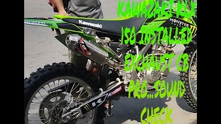 KAWAZAKI KLX 150 2022 NEW DiRT MOTORCYCLECB PRO MUFFLER SOUND test [upl. by Kama]