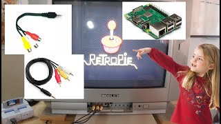 raspberry pi 3 por video compuesto 🔴⚪🟡  por RCA audio y video [upl. by Minoru]