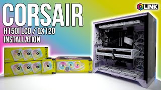 Corsair Icue Link H150I LCD amp QX120 Review and Installation [upl. by Saihttam]