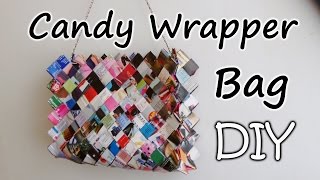 How To Make A Zig Zag Candy Wrapper Bag  Purse Part 1 [upl. by Eanom]