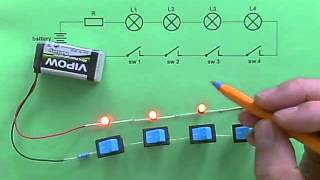 Series circuit  4 LEDs [upl. by Renrag536]