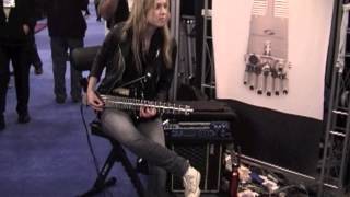 jessica garlund playing guitar GITTLER Instruments NAMM 2013 [upl. by Allebara473]