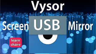 Android Screen Mirroring Vysor Setup Android Screen Mirror via USB Connection [upl. by Oflodor]