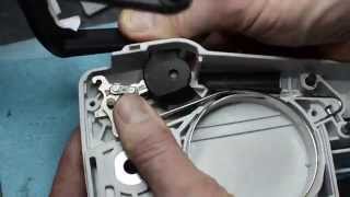 Stihl ms200t brake band replaced first read description assemble the side casing [upl. by Surad]