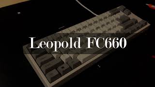 Quietest InStock Keyboard Leopold FC660C w Silent Topre Switches  Sound Test [upl. by Ahsiym]