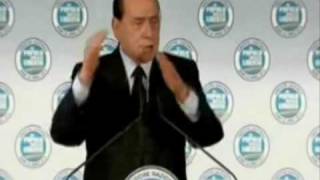 Berlusconi e Fini litigano in diretta al Convegno Pdl 22 aprile 2010 [upl. by Jaquiss]