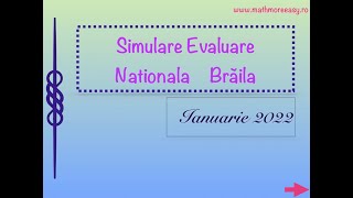 Simulare Evaluare Nationala Braila 2022 [upl. by Samtsirhc]