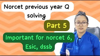 Norcet previous year questions part 5 norcet viral trending norcet2024 [upl. by Frayne]