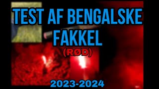 Fyrværkeri test 20232024 Test af Bengalske fakler RØD￼ [upl. by Akemit743]