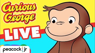 🔴 CURIOUS GEORGE 247 MARATHON 🐵 Livestream for Kids ✨ Cartoons for Children 🐵 [upl. by Elletnuahs]