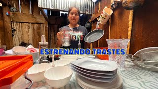 Los trastes y cubiertos de cocina que me compré estreno algunos en mi nueva receta [upl. by Wettam]