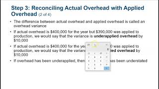 Predetermined Manufacturing Overhead Rate Apply Overhead and Reconcile Actual and Applied MOH [upl. by Eehsar]