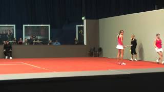 Anastasia Pivovarova service game vs Dinah Pfizenmaier  Porsche Tennis Grand Prix 2012 [upl. by Arne]