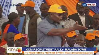 Busia Governor Otuoma roars in front of Raila Odinga in Malaba [upl. by Ardisi]