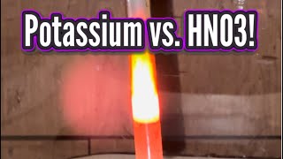 Potassium vs Nitric Acid in RamZland🔥 K2HNO3→KNO3H2ONO2 STEM ScienceForKids RamZland Lab [upl. by Adaven]