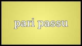 Pari passu Meaning [upl. by Ibby811]