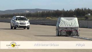 Subaru Outback  AEB Test 2014  AutoMotoTV [upl. by Cooperstein]