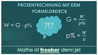 Prozentrechnung mit dem Formeldreieck [upl. by Stila]